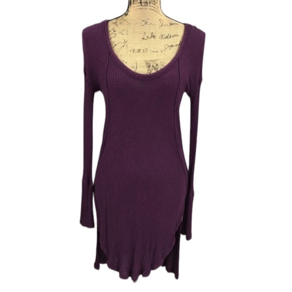 Free People Ventura’s African Violet Dripy Thermal Size Small - Picture 6 of 10